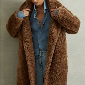 Dolls Kill Brown Teddy Jacket - BUTTON MISSING